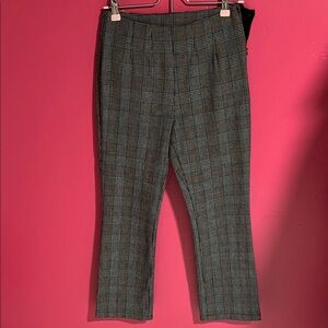 Women’s  Plaid Dress Pants - Gray/Brown